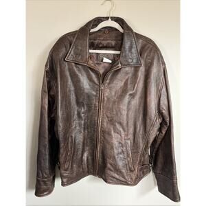The Leather Ranch Jacket Size 4 Canada Mens Womens Brown Weathered Vintage Read